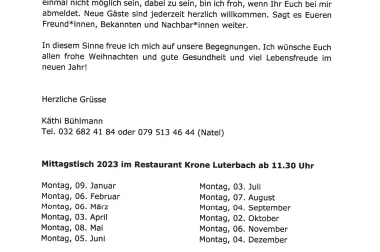 Mittagstisch in Luterbach (Foto: web luterbach)