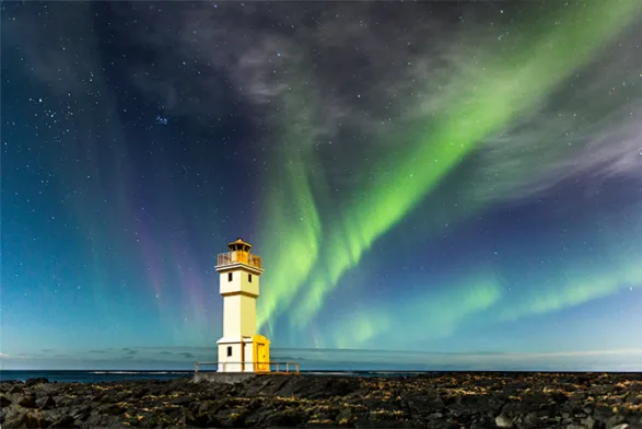 Leuchtturm_Akranes_Iceland_2015_7001: Bei Akranes, Island, Ende November 2016. Von Wikipedia. (Foto: Theo Schacht - Wikipedia)